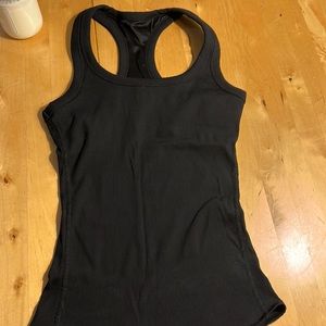 ALO black razor back tank top